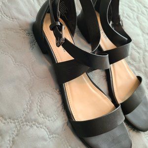 Women's black sandals- worn once